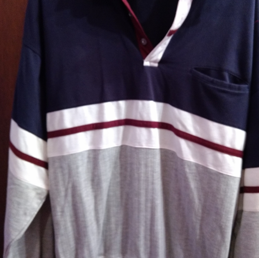 Men's blue, white & gray XXL shirt